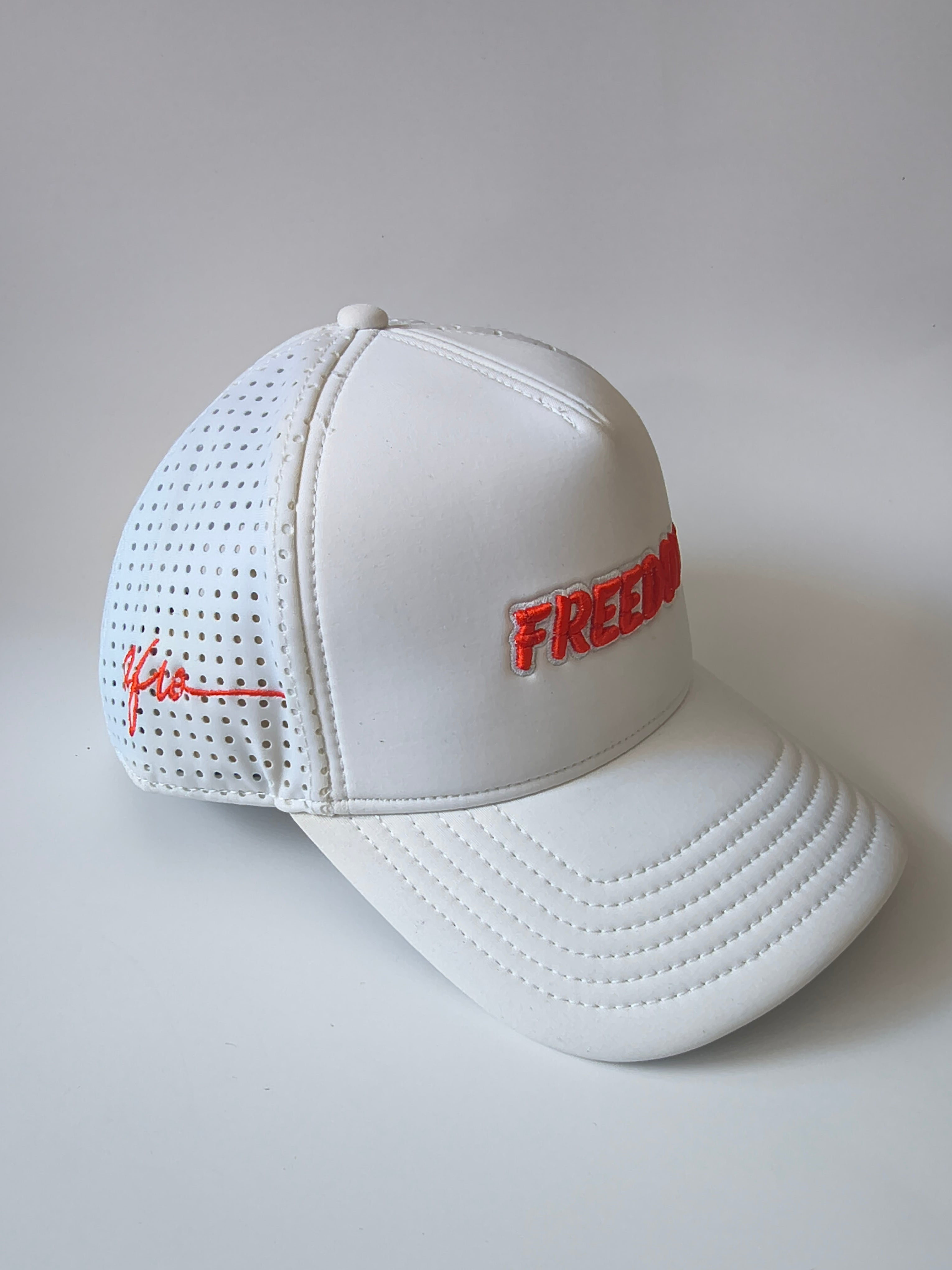 White Freedom Trucker cap
