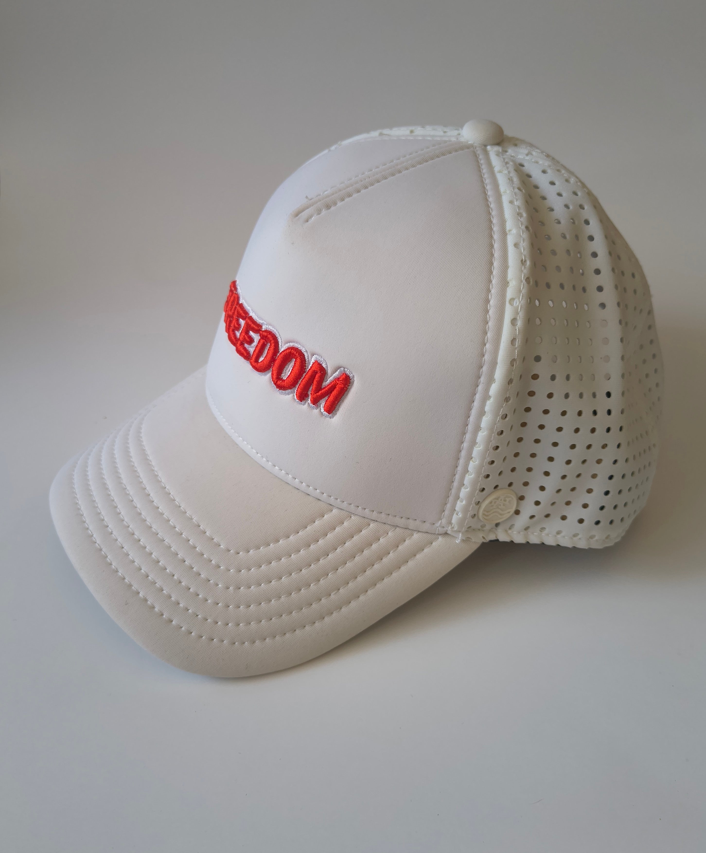 White Freedom Trucker cap