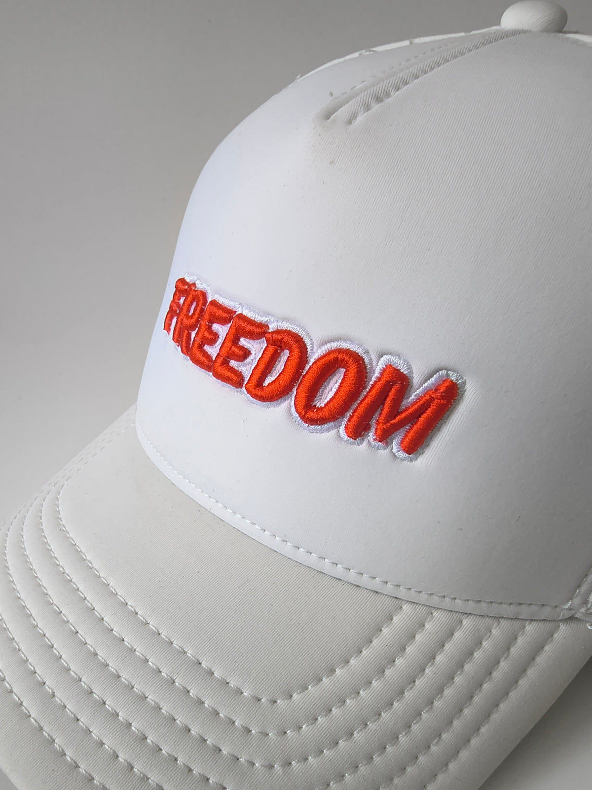 White Freedom Trucker cap